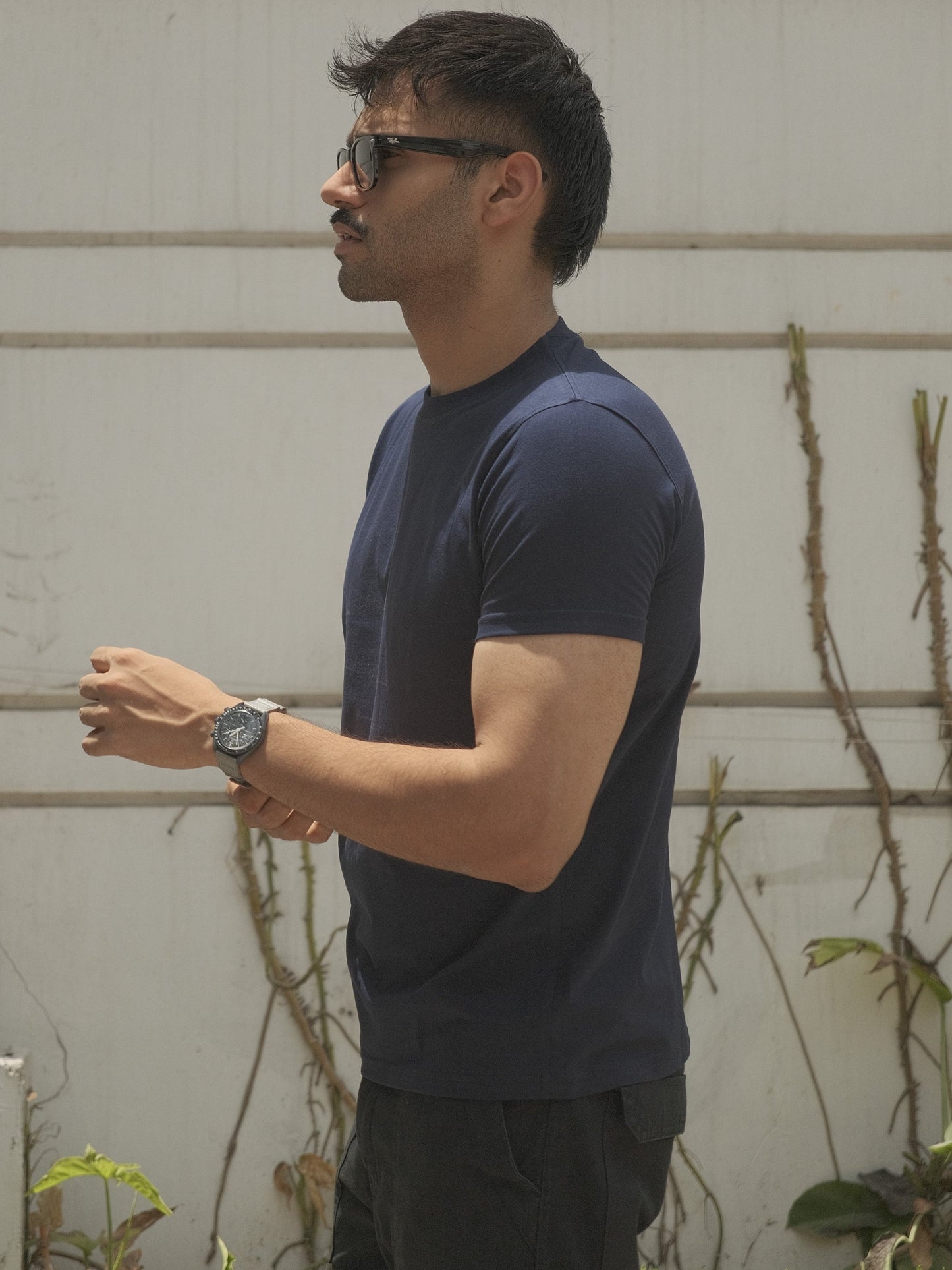 Basic Slim Fit T-shirt - Blackberry Navy